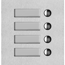 Placca Steely acciaio inox 8 pulsanti audio video 3 moduli uso civile e industriale
