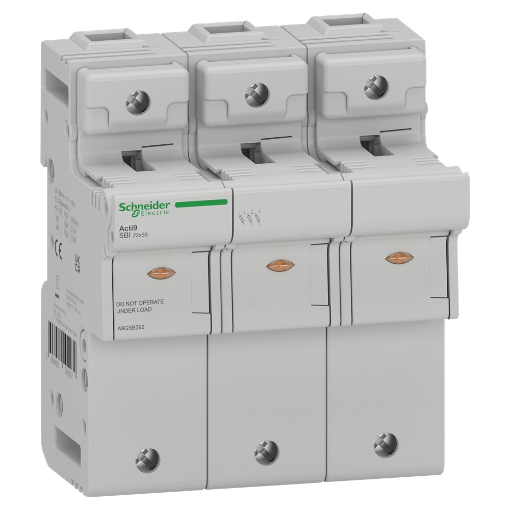Sezionatore portafusibile Acti9 SBI 3 poli 125A per fusibile 22x58 mm uso industriale e civile