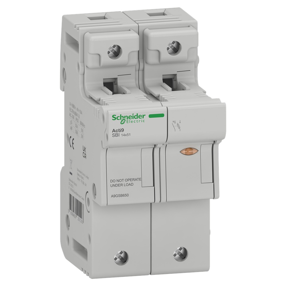 Fuse Disconnector, Acti9 SBI, 1P+N, 50A, for fuse 14 x 51mm