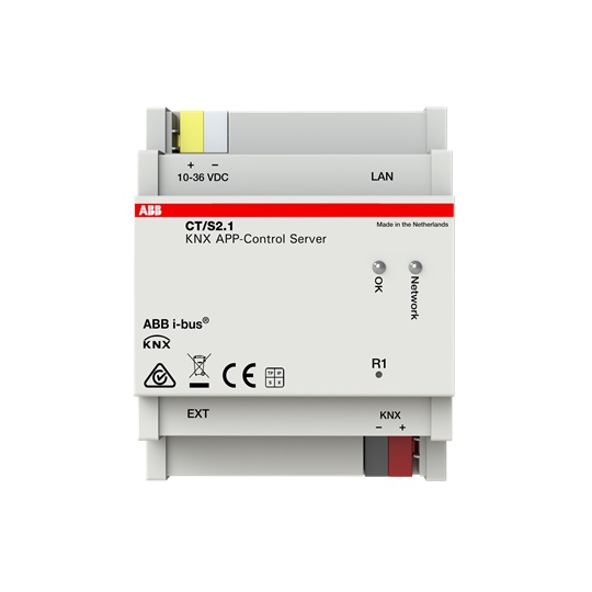 Server KNX CT/S2.1 controllo domotico avanzato con interfaccia LAN e alimentazione 10-36 VDC per edifici residenziali e commerciali