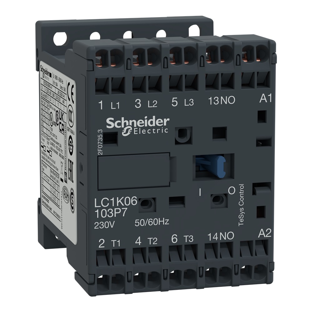 TeSys K contattore - 3P - AC-3 <= 440 V 6 A - 1 NO aux. - 230 V AC