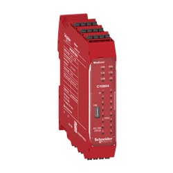 Modulo configurabile modulare di sicurezza 8DI 4DO m.molla + connettore posteriore