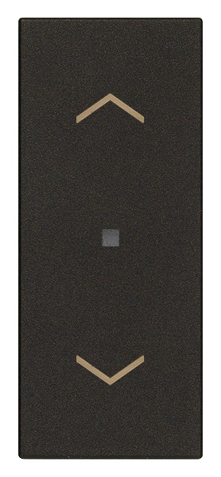 Tasto 1 modulo assiale simbolo frecce nero illuminabile per comandi elettrici