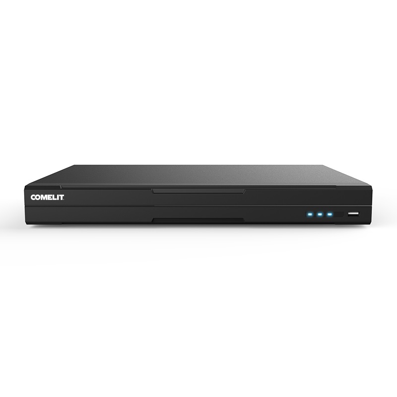 Serie Next - NVR 16 canali IP 4K con PoE, funzioni video analisi DVA, APP Comelit Videosorveglianza, alimentatore incluso, HDD 2TB
