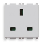 PRESA 2P+T 13A INGLESE SILVER