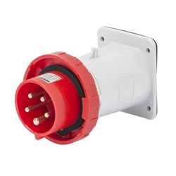 SPINA FISSA DA INCASSO DIRITTA - IP67 - 2P+T 32A 380-415V 50/60HZ - ROSSO - 9H - CABLAGGIO A VITE