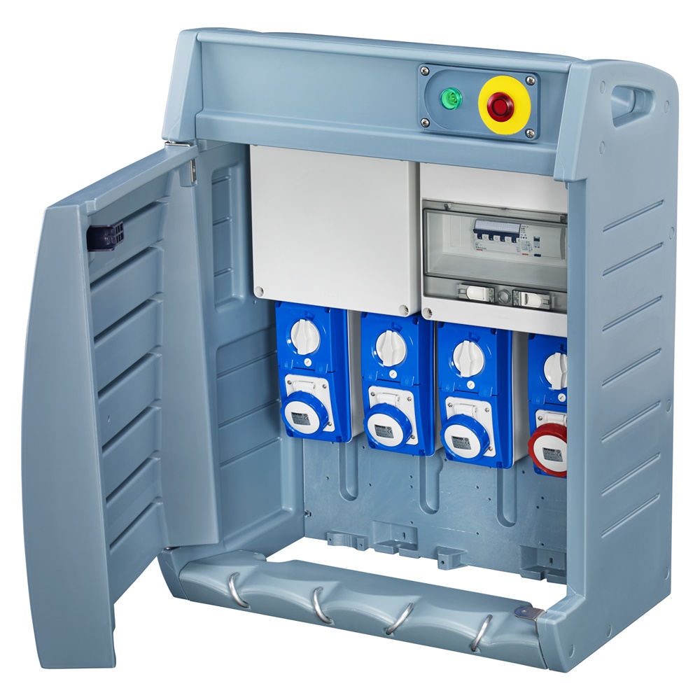 Q-BOX4 ASC quadro elettrico cablato 4 prese cantiere 6 kW certificato EN 61439-4