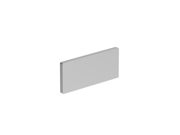 Etichetta neutra plastica argentata incisione 27,5x12,1 mm per LPX AU100
