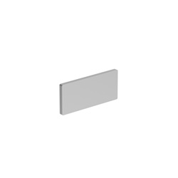 Etichetta neutra plastica argentata incisione 27,5x12,1 mm per LPX AU100