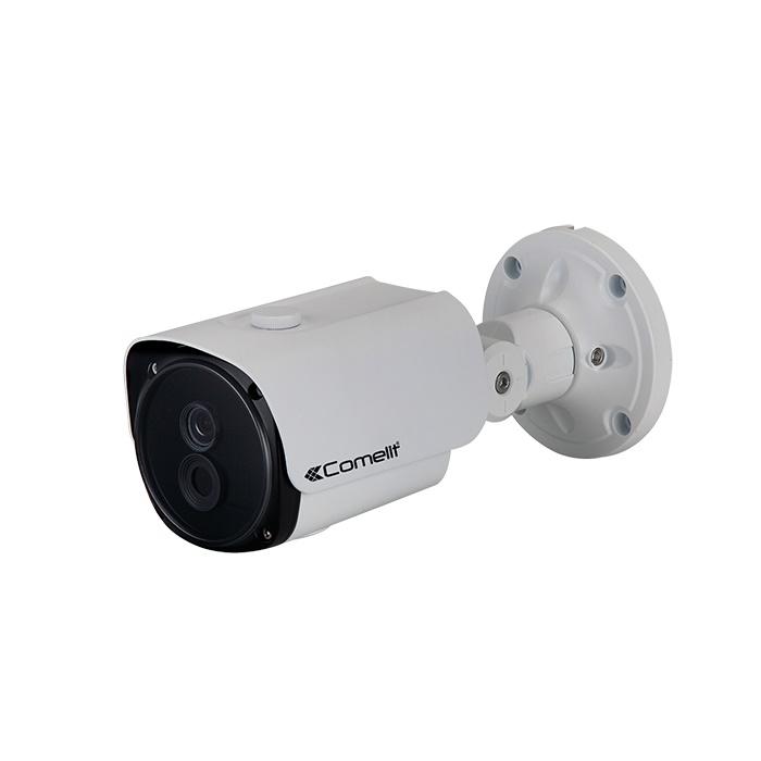 Telecamera IP bullet termica dual sensor, ottica fissa 4mm Full HD 30fps + sensore termico 80x60 7.5fps, IP66, ONVIF 2.4