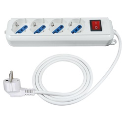 Presa multipla 4 posti con cavo integrato protezione sovraccarico uso domestico e professionale