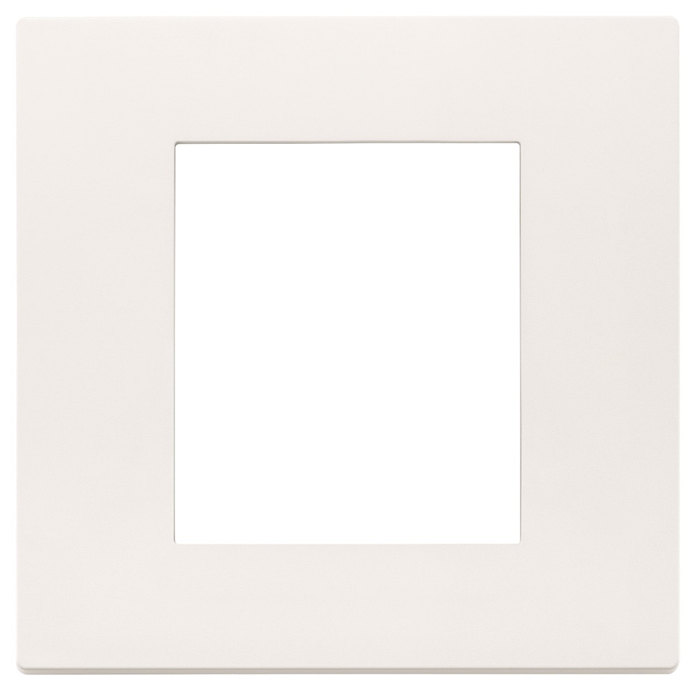 Placca 2 moduli bianco tecnopolimero per installazioni elettriche standard