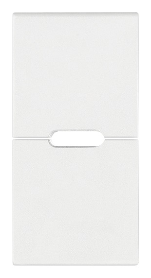 Due mezzi tasti intercambiabili 1 modulo neutro personalizzabili bianco per impianti elettrici