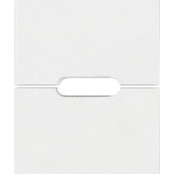 Due mezzi tasti intercambiabili 1 modulo neutro personalizzabili bianco per impianti elettrici