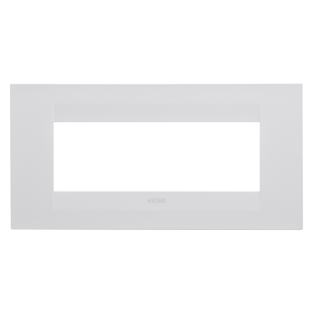 Placca GEO 6P bianco satinato finitura elegante per uso residenziale e commerciale