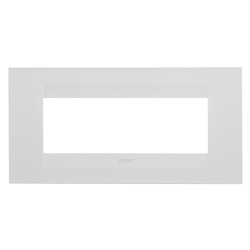 Placca GEO 6P bianco satinato finitura elegante per uso residenziale e commerciale