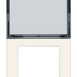Adattatore portello Keystone bianco con copertura antipolvere per connettori rete