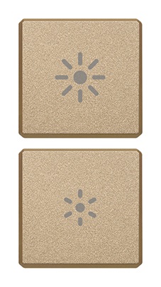 DUE TASTI FLAT DIMMER ORO SATINATO