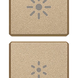 Due tasti Flat dimmer oro satinato per controllo luci ambiente residenziale