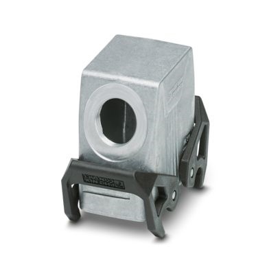 Custodia protettiva B10 alluminio pressofuso impermeabile con bloccaggio trasversale e uscita cavi laterale M25, altezza 72 mm, standard industriale
