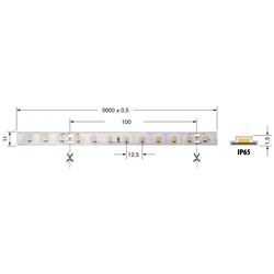 STRISCE LED 14,4W/M 24V IP66 CRI90 illuminazione esterni alta efficienza durata