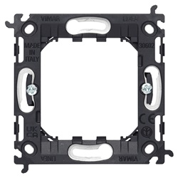Supporto 2 moduli con griffe per scatole incasso ø 60 mm interasse 71 mm