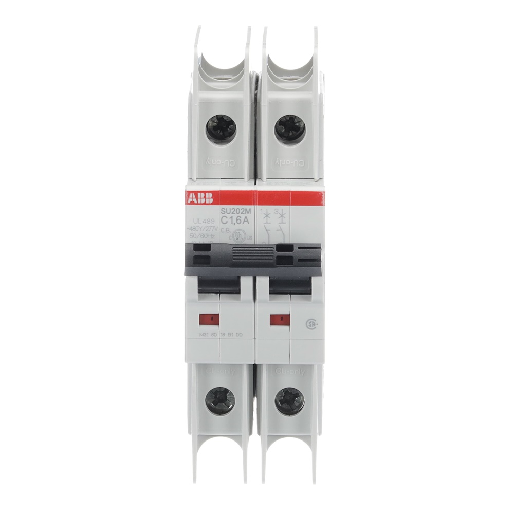 Interruttore automatico miniatura SU202M 2 poli 1,6 A C 400 V AC 11,2 kA uso residenziale e industriale