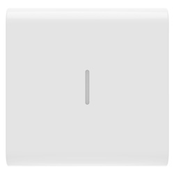 TASTO INTERCAMBIABILE PER COMANDI ASSIALI - CON DIFFUSORE - 2 MODULI - BIANCO LUCIDO - CHORUSMART