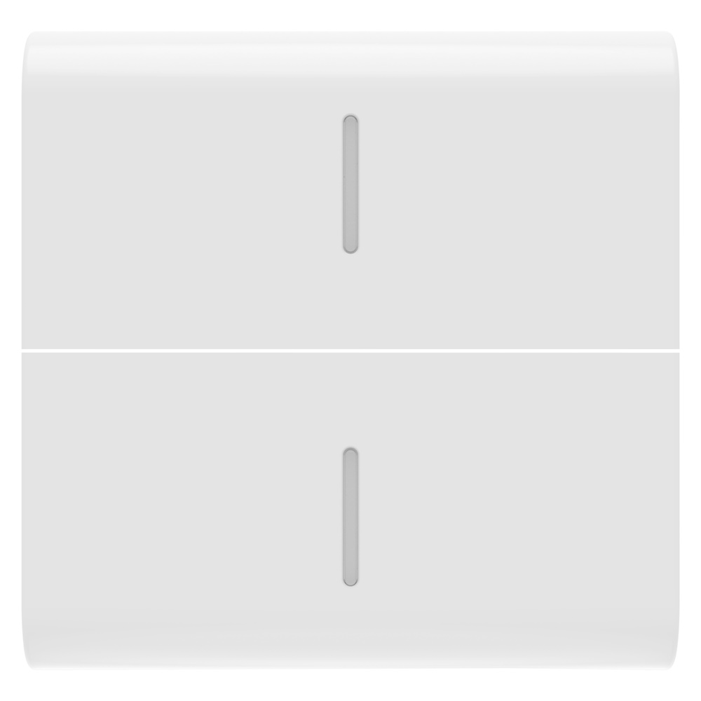 TASTO INTERCAMBIABILE PER COMANDI ASSIALI - CON 2 DIFFUSORI - 2 MODULI - BIANCO LUCIDO - CHORUSMART