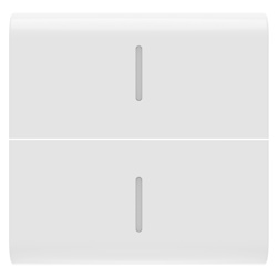 TASTO INTERCAMBIABILE PER COMANDI ASSIALI - CON 2 DIFFUSORI - 2 MODULI - BIANCO LUCIDO - CHORUSMART