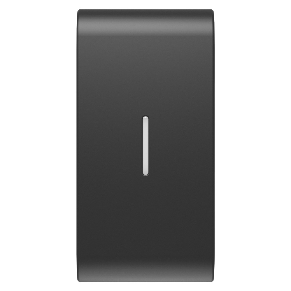 TASTO INTERCAMBIABILE PER COMANDI ASSIALI - CON DIFFUSORE - 1 MODULO - NERO SATINATO - CHORUSMART