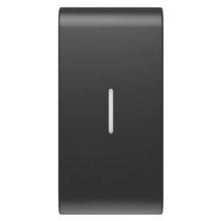 TASTO INTERCAMBIABILE PER COMANDI ASSIALI - CON DIFFUSORE - 1 MODULO - NERO SATINATO - CHORUSMART