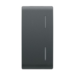 TASTO INTERCAMBIABILE PER PULSANTIERA - CON 2 DIFFUSORI - 1 MODULO - NERO - CHORUSMART