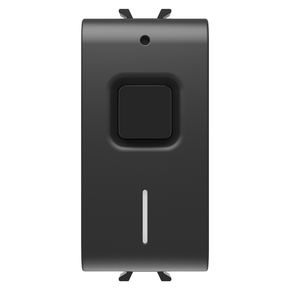 ATTUATORE ON/OFF CONNESSO CON MISURA DI ENERGIA - 100-240 V ac 50/60 Hz - NA 16A (AC1)  240  V ac - 1 MODULO - NERO SATINATO - CHORUSMART