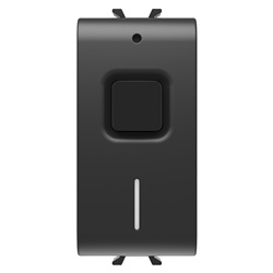 ATTUATORE ON/OFF CONNESSO CON MISURA DI ENERGIA - 100-240 V ac 50/60 Hz - NA 16A (AC1)  240  V ac - 1 MODULO - NERO SATINATO - CHORUSMART