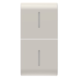 TASTO INTERCAMBIABILE PER COMANDI ASSIALI - CON 2 DIFFUSORI - 1 MODULO - NATURAL BEIGE SATINATO - CHORUSMART