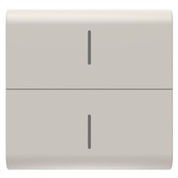 TASTO INTERCAMBIABILE PER PULSANTIERA CONNESSA ECO - 2 MODULI - NATURAL BEIGE SATINATO - CHORUSMART