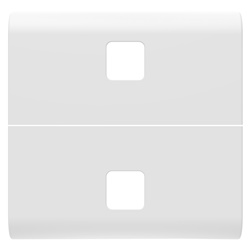 TASTO INTERCAMBIABILE PER COMANDI ASSIALI - DA COMPLETARE CON 2 LENTI - 2 MODULI - BIANCO SATINATO - CHORUSMART
