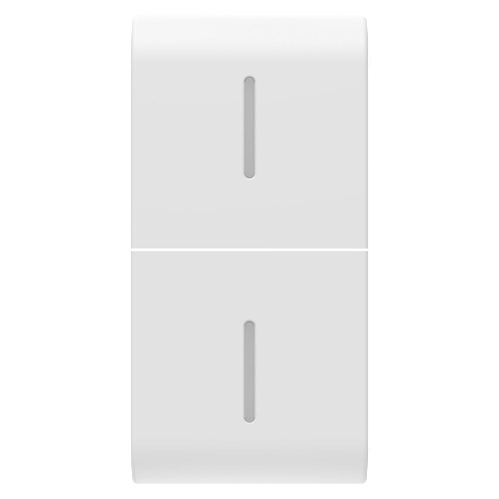 TASTO INTERCAMBIABILE PER COMANDI ASSIALI - CON 2 DIFFUSORI - 1 MODULO - BIANCO SATINATO - CHORUSMART
