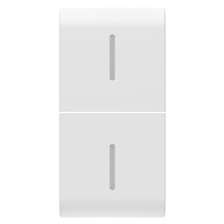 TASTO INTERCAMBIABILE PER COMANDI ASSIALI - CON 2 DIFFUSORI - 1 MODULO - BIANCO SATINATO - CHORUSMART