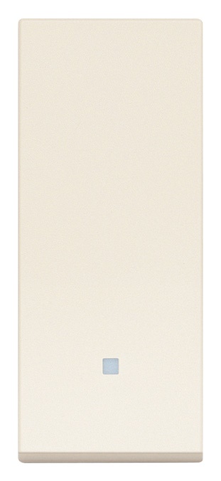 Tasto intercambiabile 1 modulo allineato illuminabile colore canapa per impianti elettrici