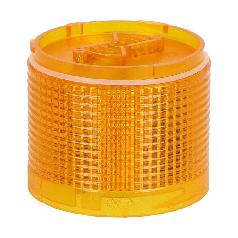 Modulo luminoso LED arancio 70mm luce fissa o lampeggiante per segnalazione