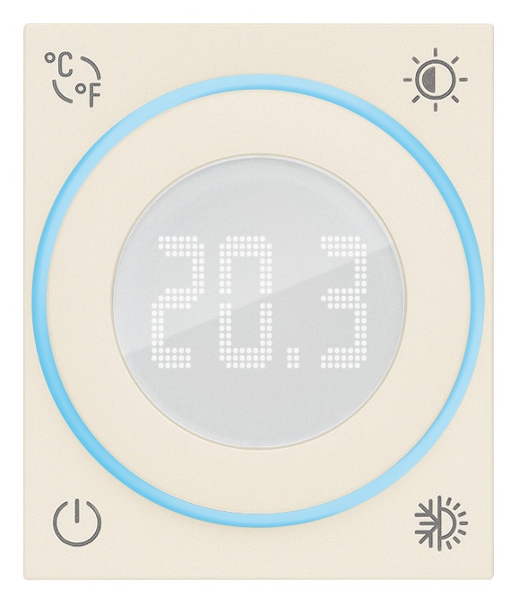 Termostato rotella 100-240V 5A controllo temperatura riscaldamento condizionamento 2 moduli canapa