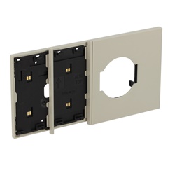 Frame elettrificato 4 moduli sabbia per prese Italia Germania