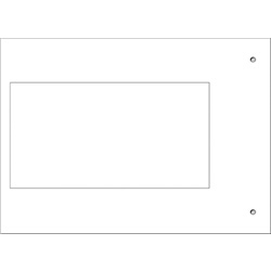 Targa quadro MG-VRT-A bianco PVC 65x122 mm per automazione industriale