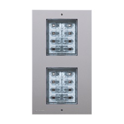 Serie Ciao - Modulo pulsanti, sistema Simplebus 2, predisposto 2/4/8/16 pulsanti, IP54, IK08, supporto parete