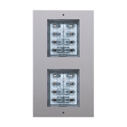 Serie Ciao - Modulo pulsanti, sistema Simplebus 2, predisposto 2/4/8/16 pulsanti, IP54, IK08, supporto parete