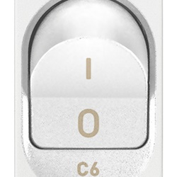 Interruttore magnetotermico 1P+N C6 120-230V bianco uso civile e industriale