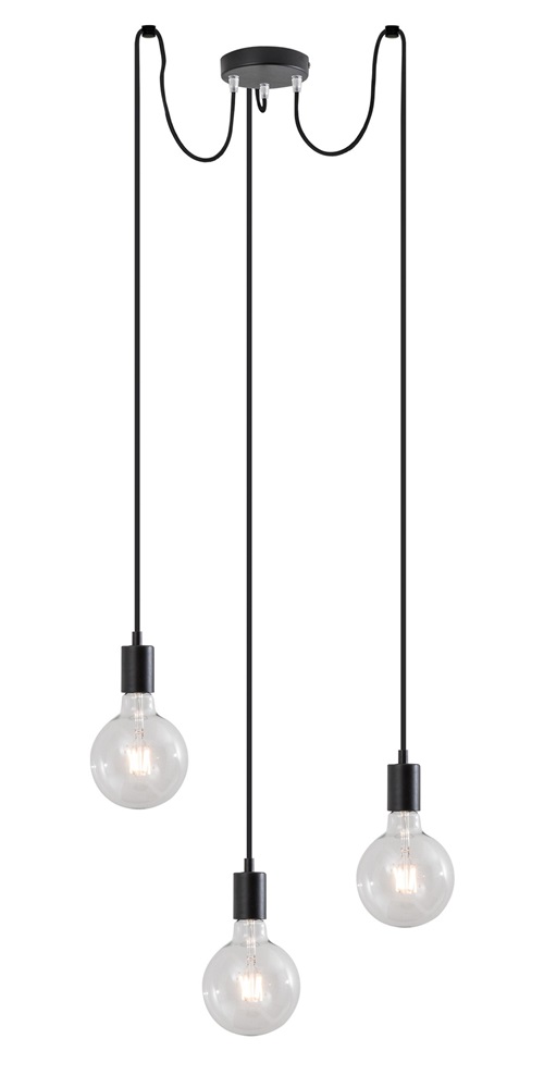 SOSPENSIONE E27 NERO 3X75W