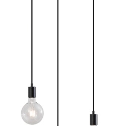 SOSPENSIONE E27 NERO 3X75W